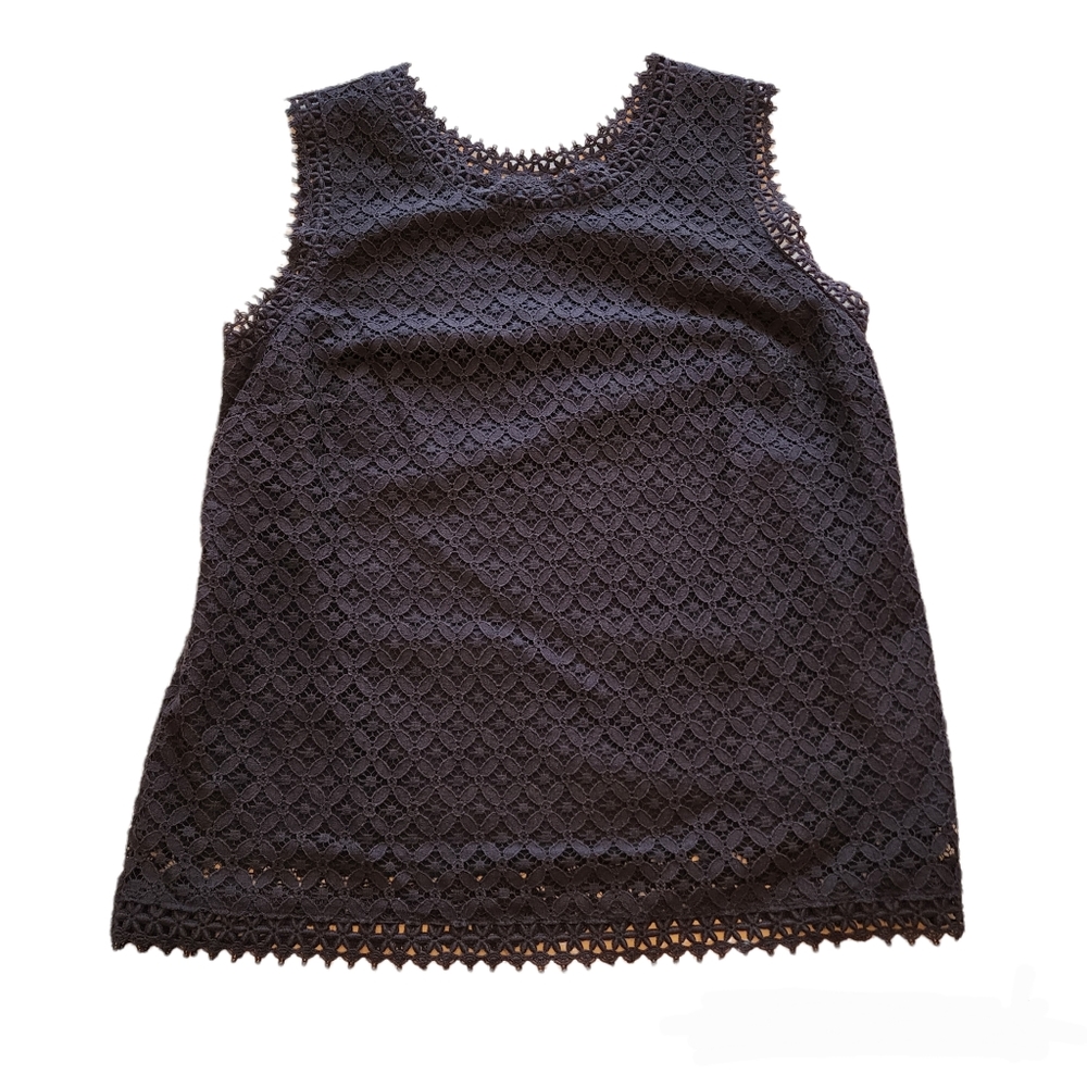 Merona Womens Lace Black Sleeveless Top Size Small